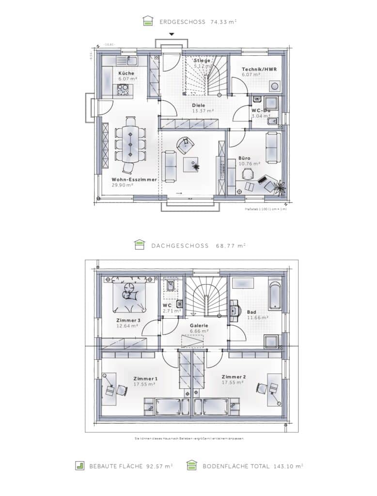 Beispielhaus Grundriss Family Classic